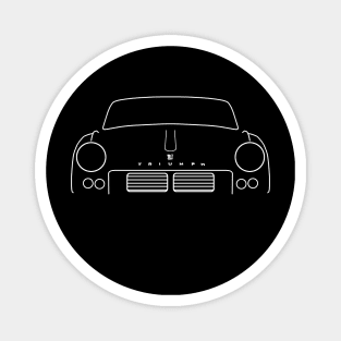 Triumph Spitfire 4 Mk2 classic car outline graphic (white) Magnet